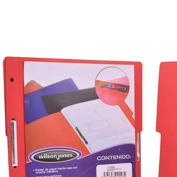 FOLDER CBROCHE CTA. ROJO ACCOPRESS P-4557 E.10 C.90